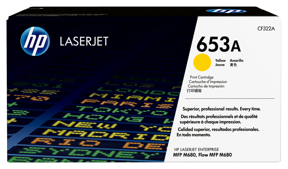 Картридж для печати HP Картридж HP 653A CF322A вид печати лазерный, цвет Желтый, емкость