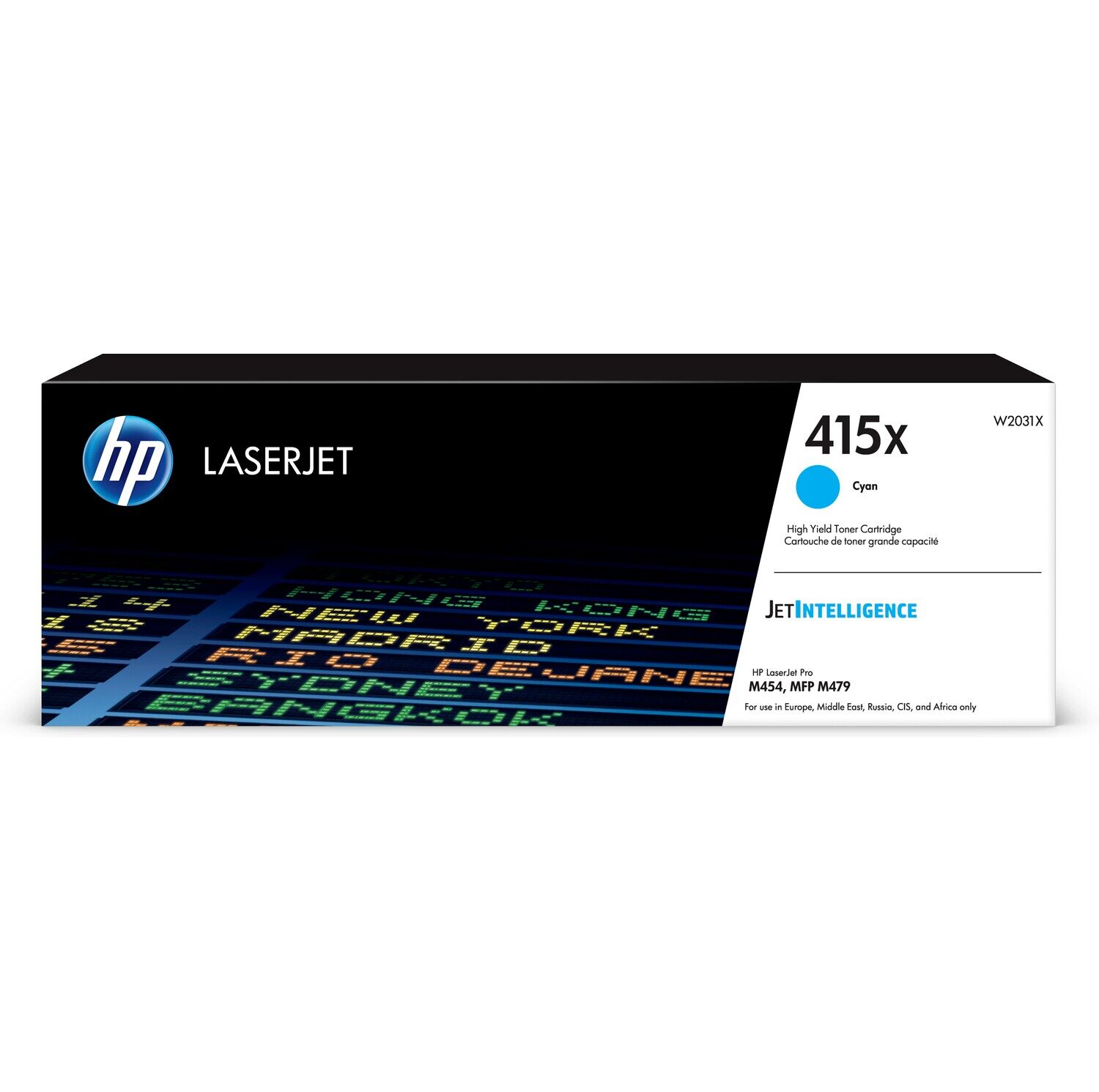Картридж для печати HP Картридж HP 415X W2031X вид печати лазерный, цвет Голубой, емкость
