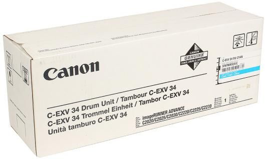 Картридж для печати Canon Фотобарабан Canon C-EXV 34 3787B003 вид печати лазерный, цвет Голубой, емкость