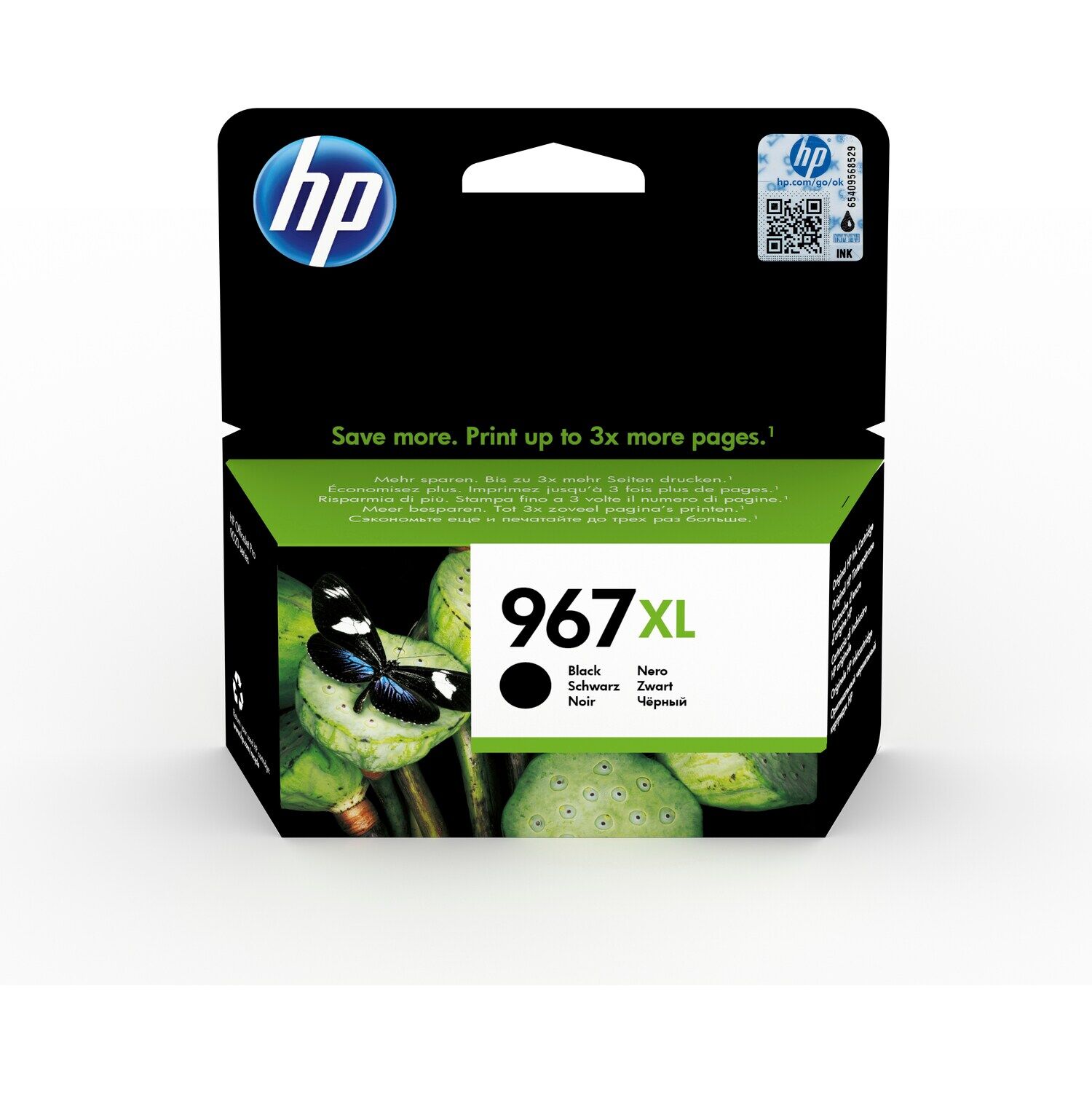 Картридж для печати HP Картридж HP 967XL 3JA31AE вид печати струйный, цвет Черный, емкость 69мл.