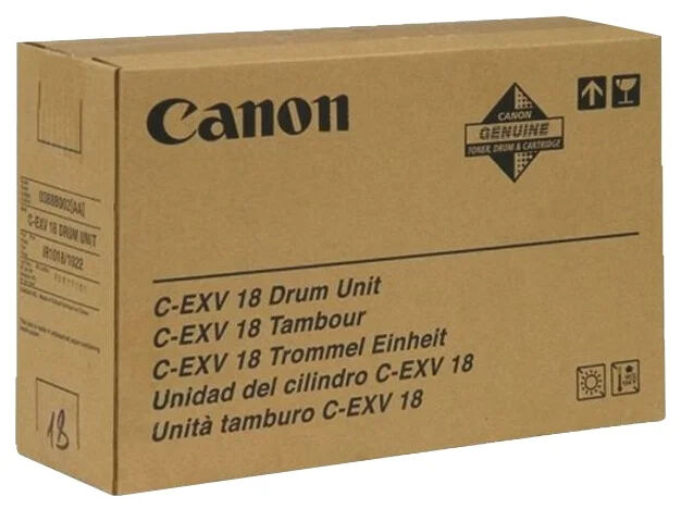 Картридж для печати Canon Фотобарабан Canon C-EXV 18 0388B002 вид печати лазерный, цвет Черный, емкость