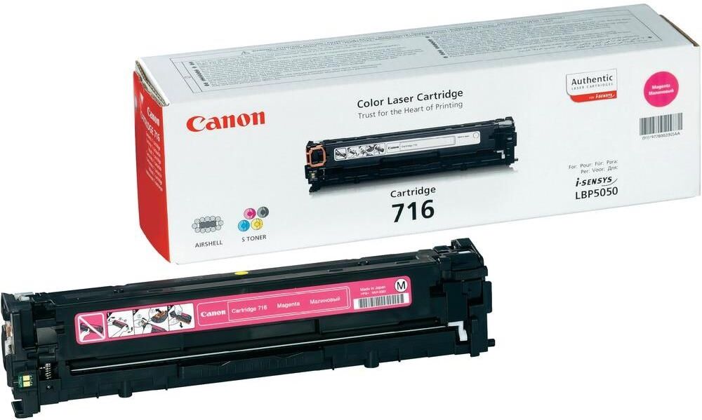 Картридж для печати Canon Картридж Canon 716 1978B002 вид печати лазерный, цвет Пурпурный, емкость