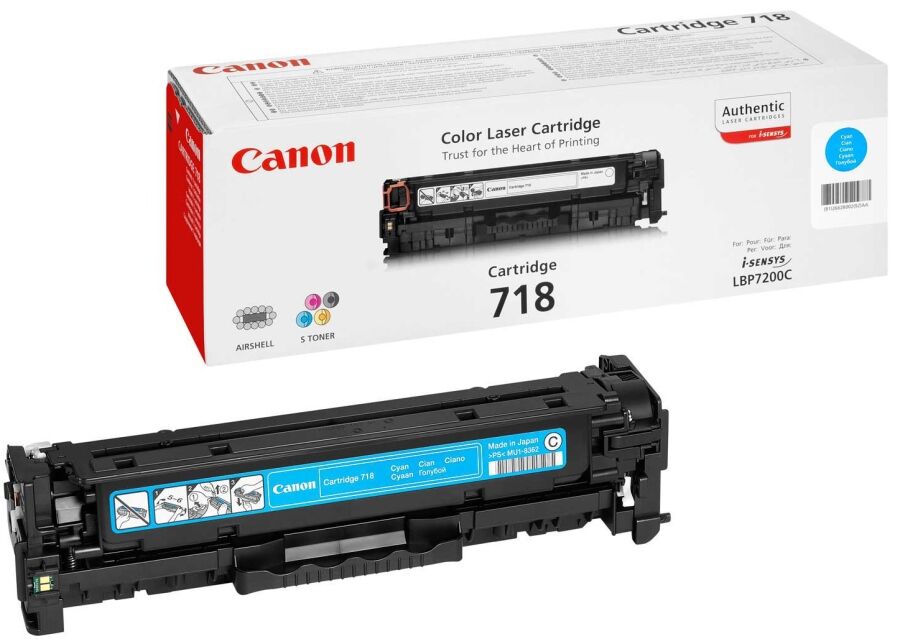 Картридж для печати Canon Картридж Canon 718 2661B002 вид печати лазерный, цвет Голубой, емкость