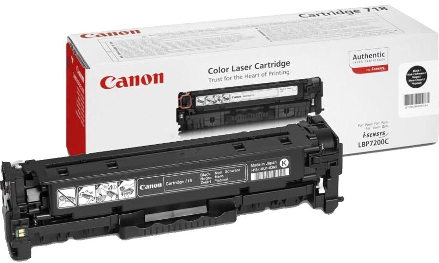 Картридж для печати Canon Картридж Canon 718 2662B002 вид печати лазерный, цвет Черный, емкость
