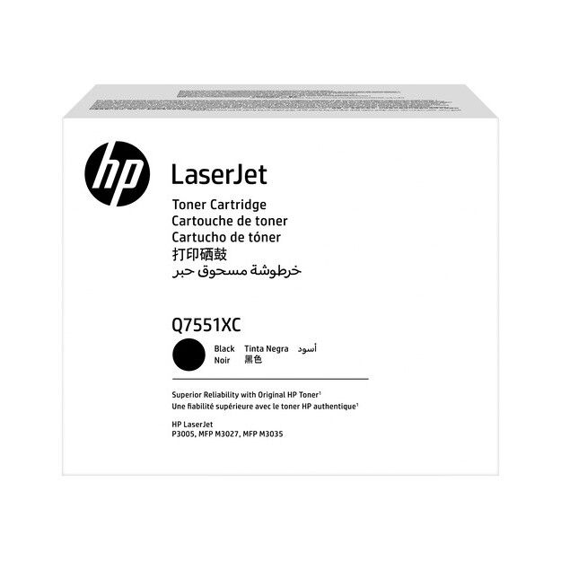 Картридж для печати HP Картридж HP 51X Q7551XC вид печати лазерный, цвет Черный, емкость