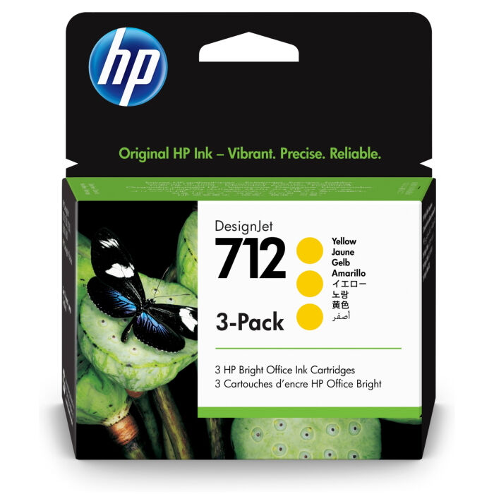 Картридж для печати HP Картридж HP 712 3ED79A вид печати струйный, цвет Желтый, емкость 29мл.