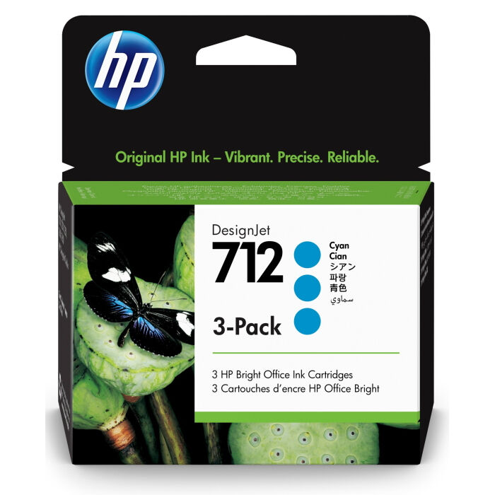 Картридж для печати HP Картридж HP 712 3ED77A вид печати струйный, цвет Голубой, емкость 29мл.