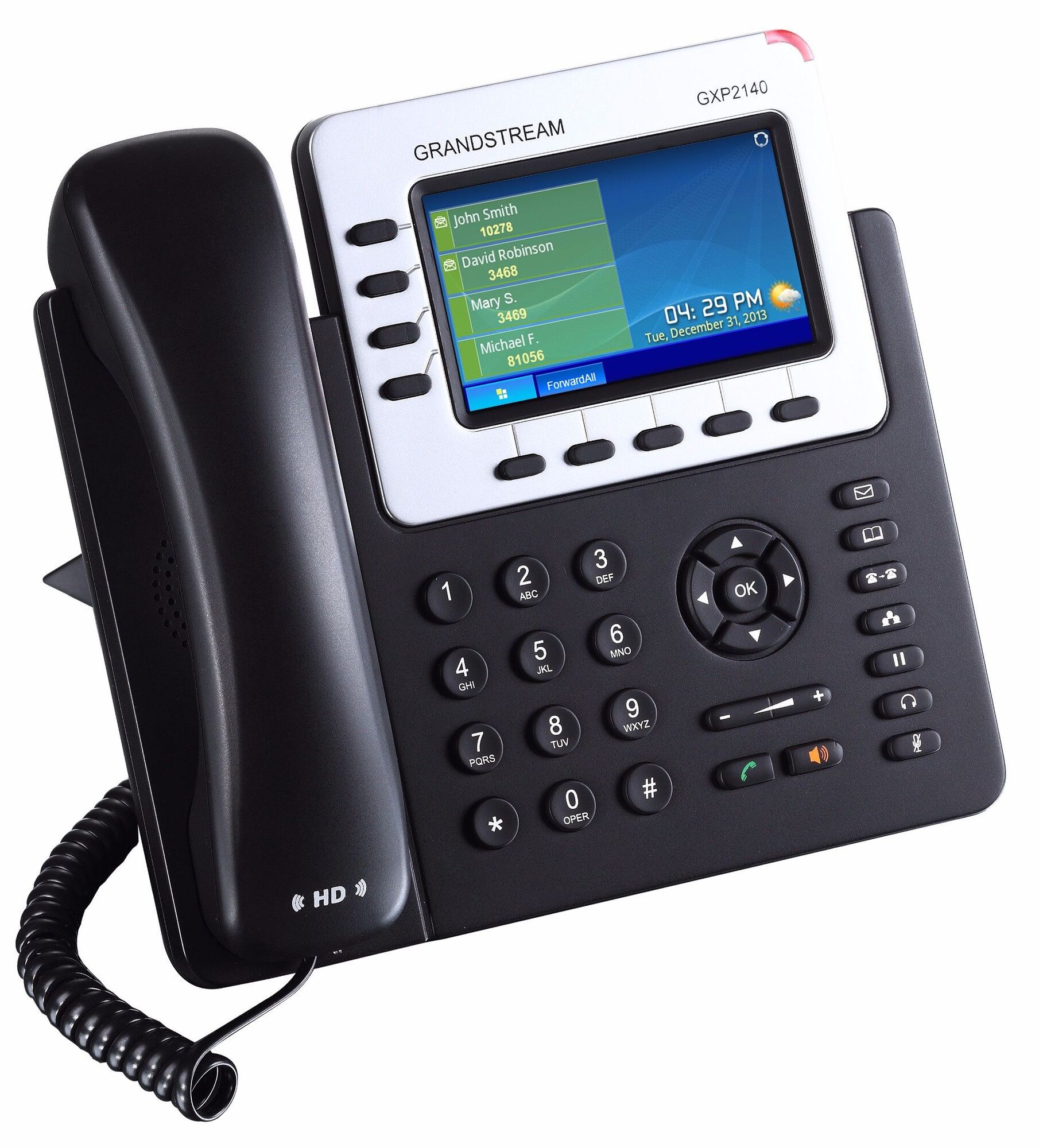 IP-телефон Grandstream Grandstream GXP-2140 Поддержка PoE/линий 4шт.