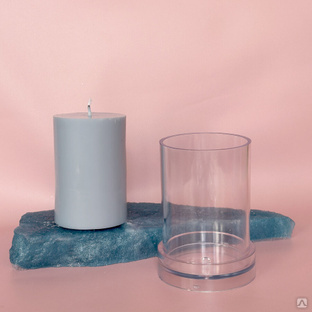 Пластиковая форма для изготовления свечей цилиндр, d7х10см 