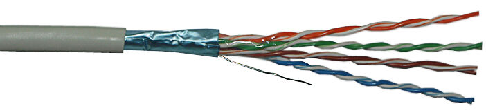 Кабель NEOMAX Витая пара 305м. NEOMAX Тип кабеля FTP Одножильный 24AWG кол-во пар 4 Экранирование Уличная эксплуатация (