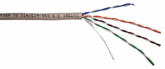 Кабель LanMaster Витая пара 305м. LanMaster NewMax Тип кабеля UTP Одножильный 24AWG кол-во пар 4 серый NM-UTP5E4PR-CU