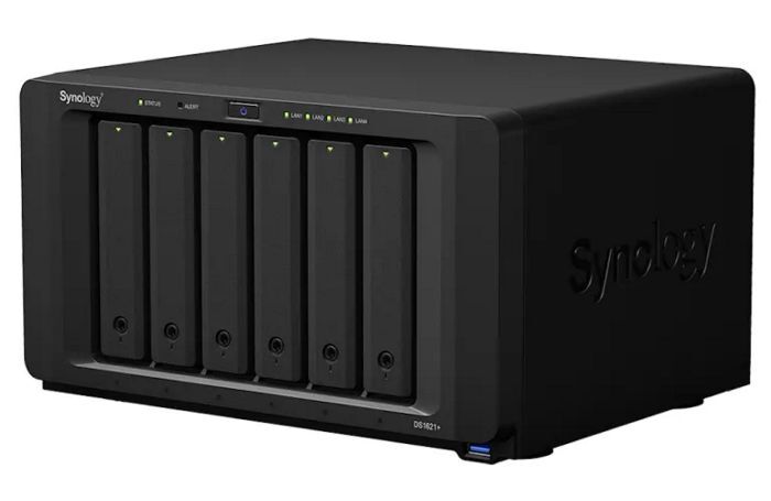 Сетевое хранилище Synology Synology DS1621+ настольный 6шт. 2.5",3.5" SATA III 108TB RAID 0,RAID 1,RAID 10,RAID 5,RAID 6