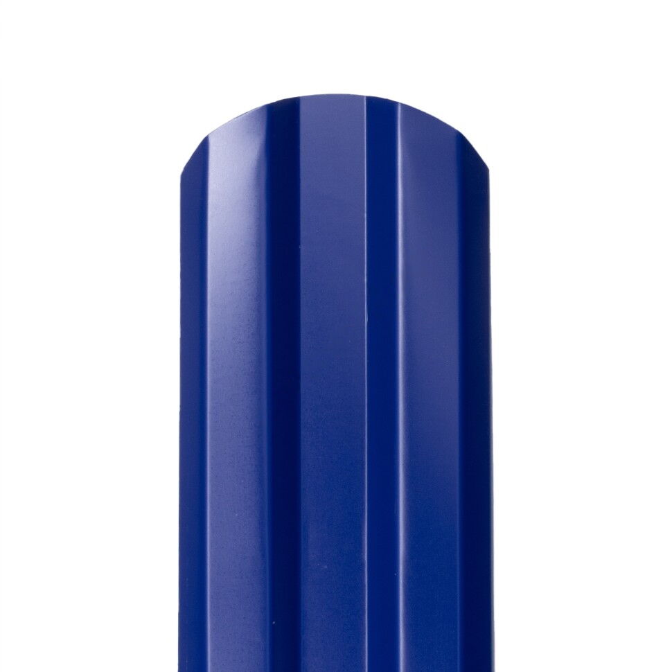 Металлический штакетник Дуэт 95 мм цвет RAL 5002 Ультрамарин