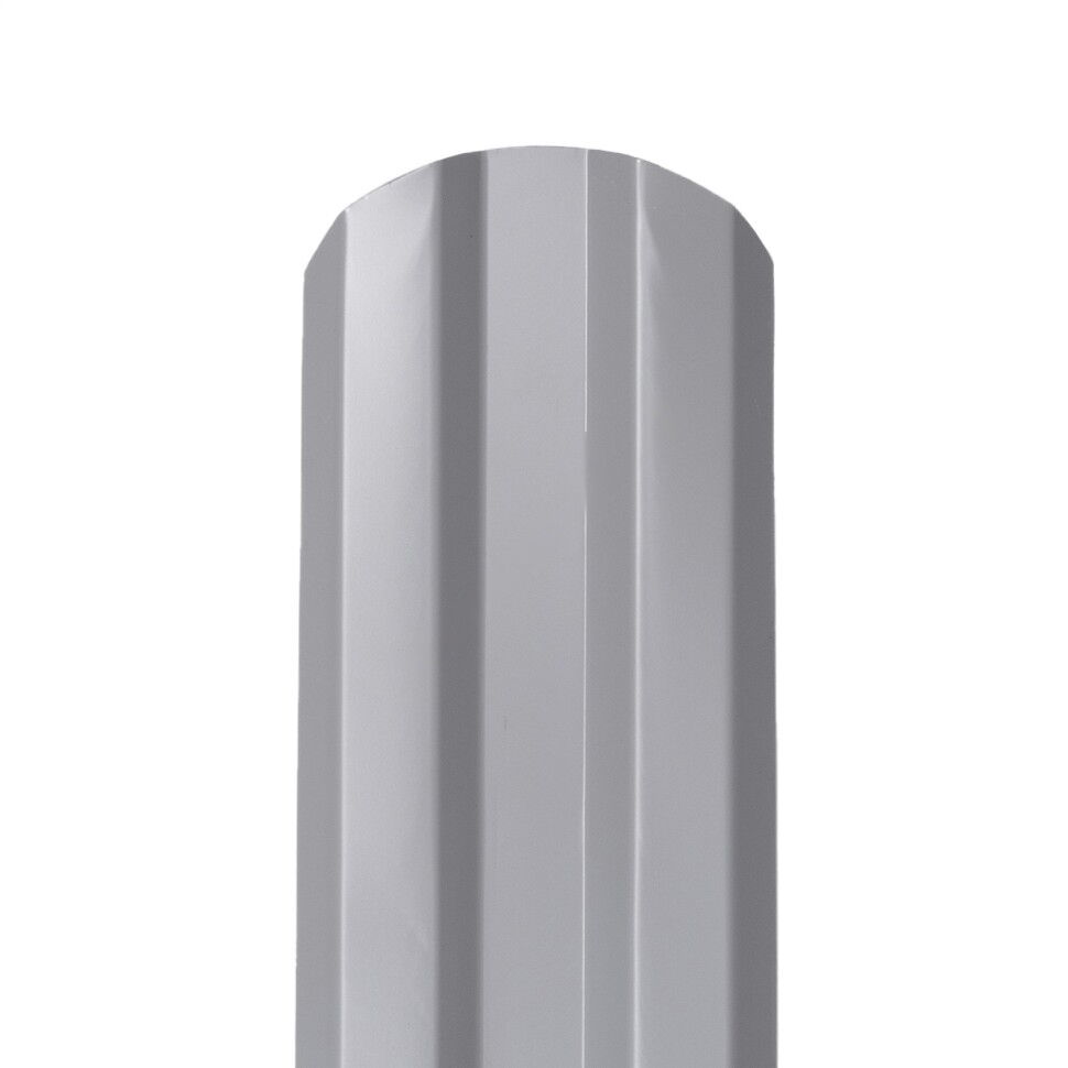 Металлический штакетник Дуэт 95 мм цвет RAL 7004 Серый