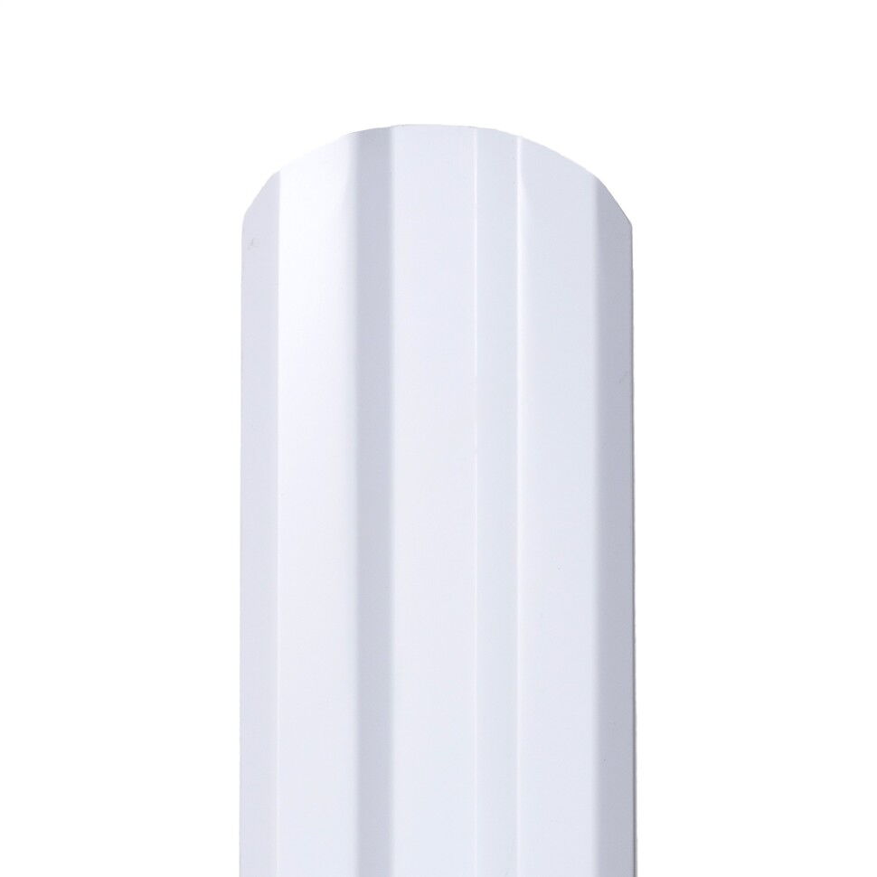Металлический штакетник Дуэт 95 мм цвет RAL 9003 Белый