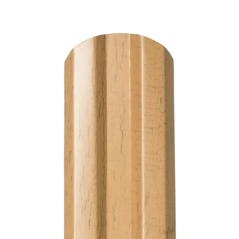 Металлический штакетник Дуэт 95 мм цвет Сосна