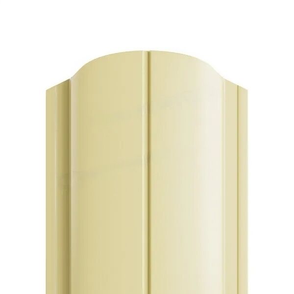 Металлический штакетник Эллипс 126 мм цвет RAL 1015 Светлая слоновая кость