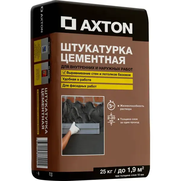 Штукатурка цементная Axton 25 кг
