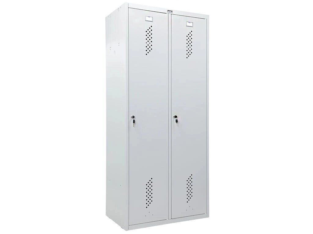 Металлический шкаф для одежды Практик LS 21-80 двухсекционный