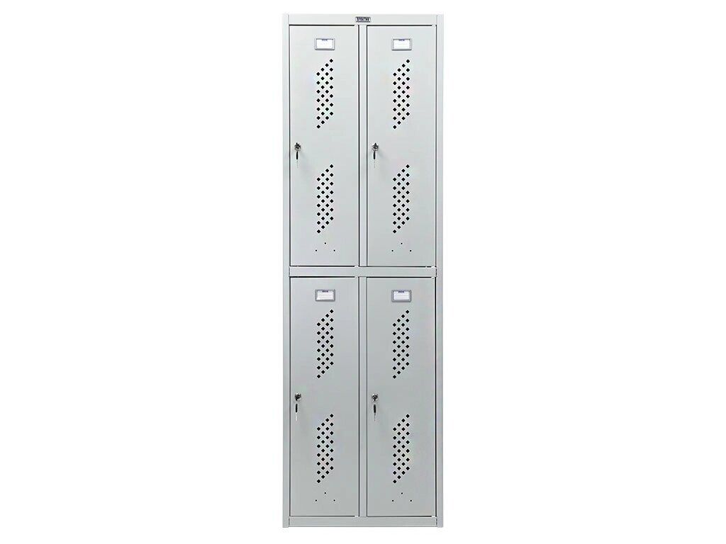Металлический шкаф для одежды Практик Стандарт LS-22 четырёхсекционный