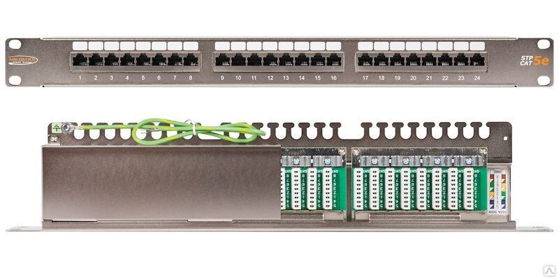 NMC-RP24SD2-HU-MT Коммутационная панель 19", 0,5U, 24 порта, Кат.5e (Класс D), 100МГц