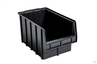 Пластиковый складской ящик 700 черный #1