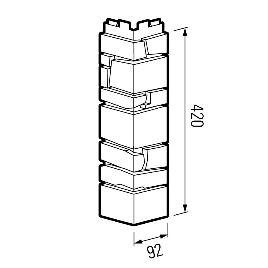 Угол наружный для фасадной панели Технониколь Камень 440 мм, Сицилия, цена  в Череповце от компании СтройГарант