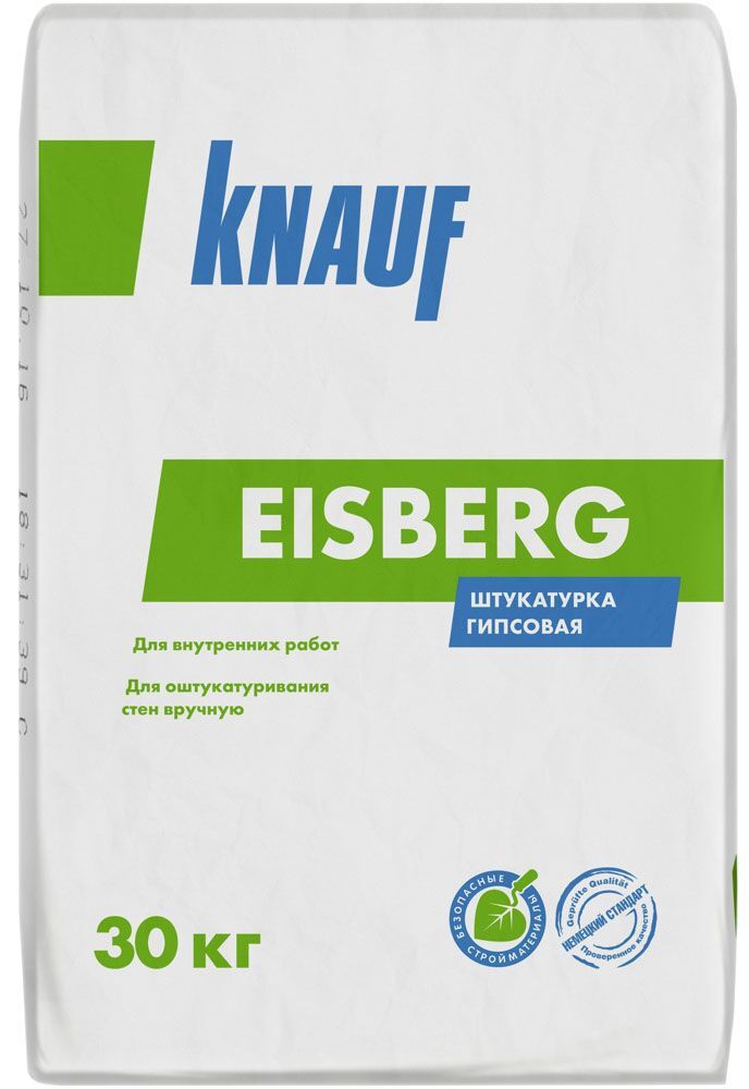 КНАУФ Айсберг штукатурка гипсовая (30кг) / KNAUF Eisberg штукатурка гипсовая для потолков и стен (30кг)