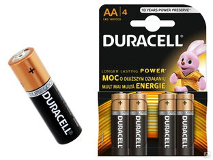 Батарейкa щелочная (алкалиновая) тип AA/LR6, Duracell Basic 