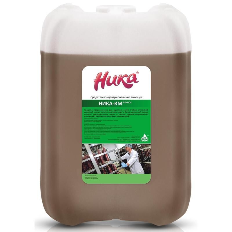 Моющее средство для удаления масложировых загрязнений и нагара Ника-КМ Пенное 6 кг (концентрат)