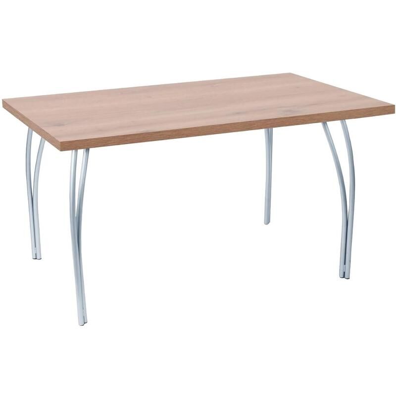 Стол обеденный Степ СТ6-01 (дуб горный/серебристый, 1200x800x730 мм) NoName