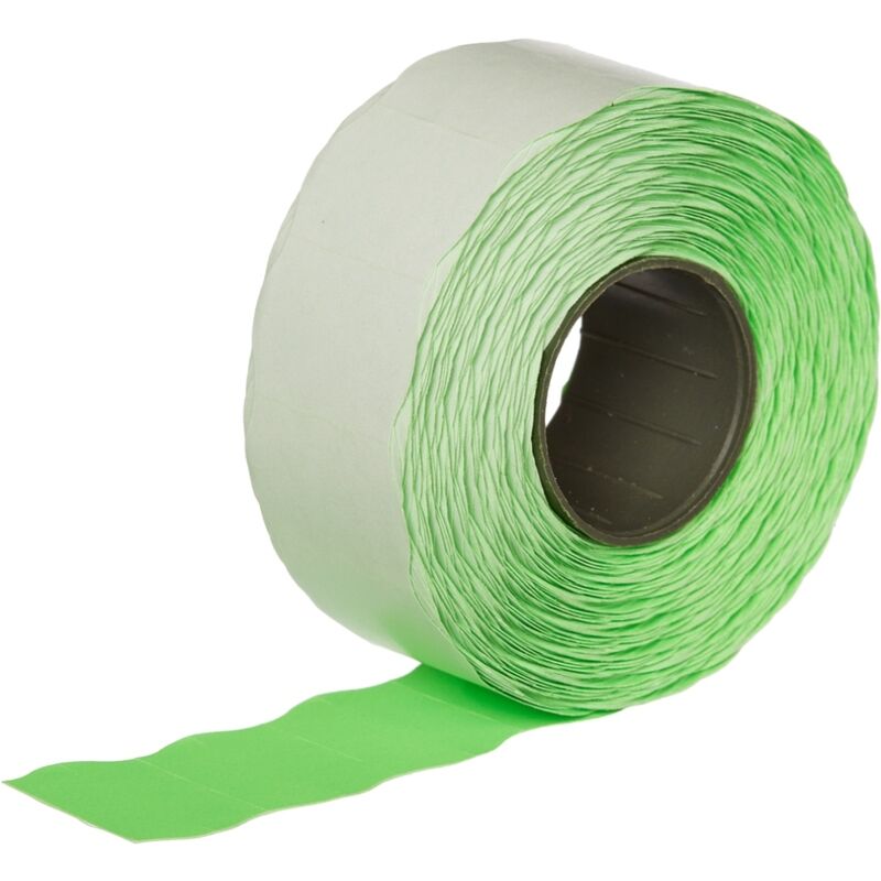 Этикет-лента волна зеленая 26х16 мм стандарт (10 рулонов по 1000 этикеток) NoName