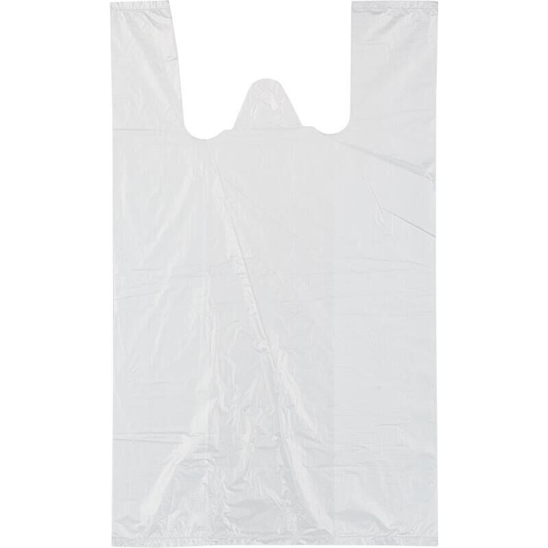 Пакет-майка ПНД 12 мкм белый (25+12х45 см, 100 штук в упаковке) NoName