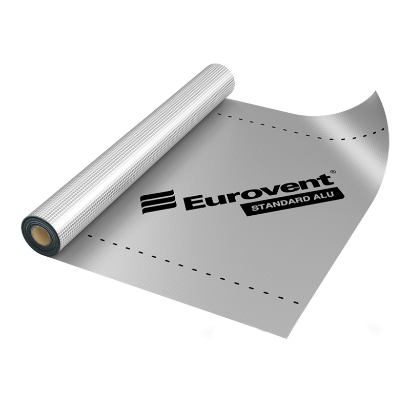 Пленка Евровент (Eurovent) STANDARD ALU 130 с алюминиевым верхним слоем армированная 130 г/м² 75 м²