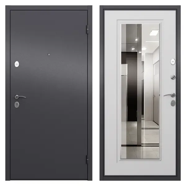 Дверь входная металлическая Берн 860 мм правая цвет скай белый TOREX