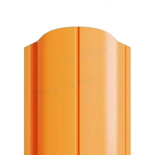 Металлический штакетник Эллипс 126 мм цвет RAL 2004 Оранжевый