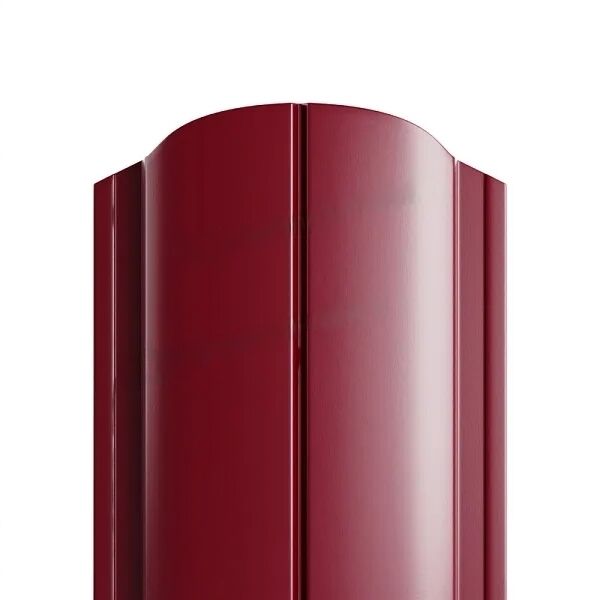 Металлический штакетник Эллипс 126 мм цвет RAL 3005 Красное вино
