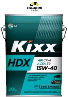 Масло моторное для диз. дв. Kixx HDX CK-4/E9 15W-40 /20л п/синт.