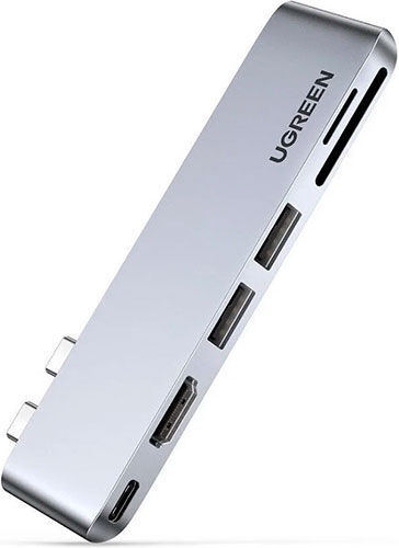 USB-концентратор для MacBook (хаб) Ugreen 3 x USB 3.0 SD/TF Thunder Bolt 3 (60560)