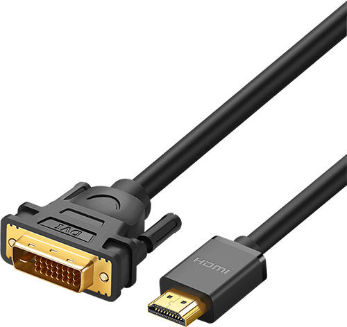 Кабель Ugreen HDMI - DVI-D (24+1) 30 AWG OD 7.3 мм 1080@60ц 5 м (10137)
