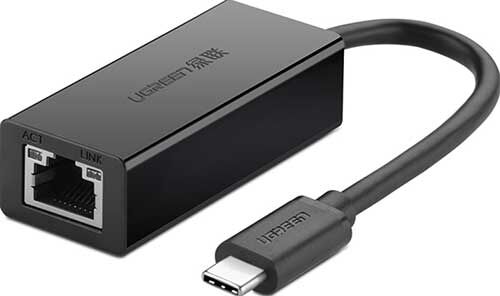 Сетевой адаптер Ugreen USB C 2.0 - LAN RJ45 10/100 Мбит/с (30287)