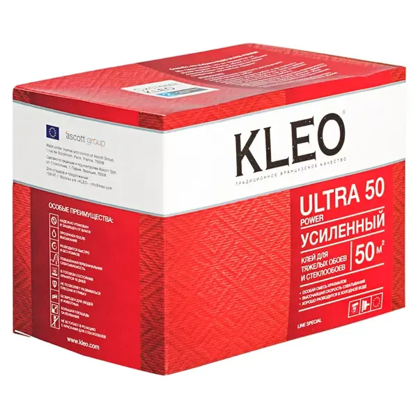 Клей для тяжелых обоев Kleo Ultra 50 м² KLEO Усиленный