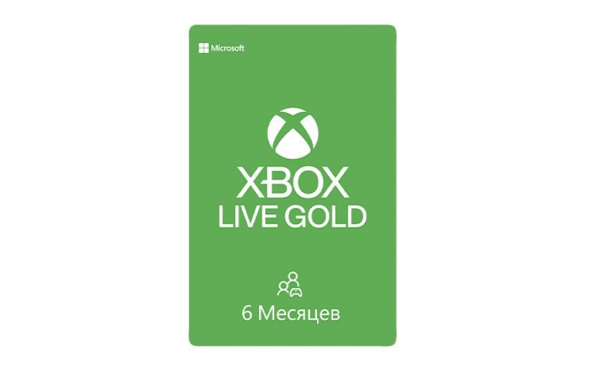 Игровая подписка Microsoft Карта оплаты Xbox LIVE: GOLD на 6 месяцев [Цифровая версия] (RU)
