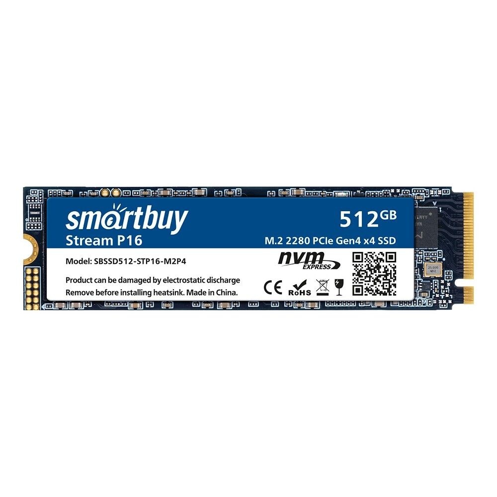 Smartbuy M.2 SSD 512Gb Stream P16 SBSSD512-STP16-M2P4 NVMe PCIe4 Smart buy