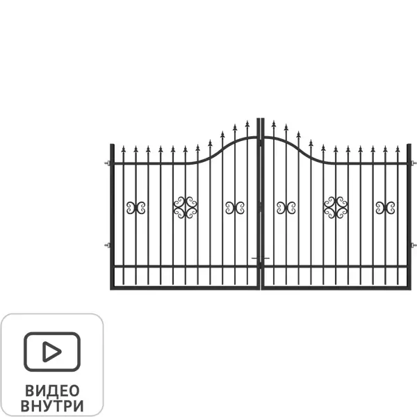 Ворота Аврора 3.6x2.0 м с регулируемыми петлями