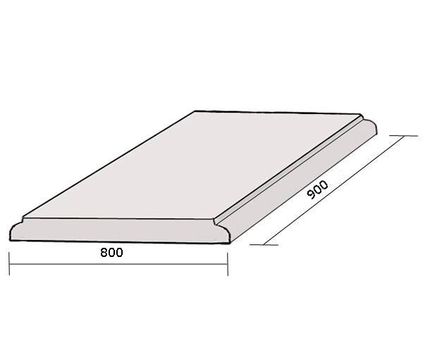 Форма для плиты парапетной ПП Тип 2 900x800x55