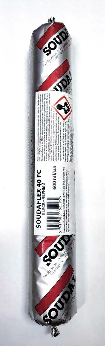 Полиуретановый клей-герметик черного цвета SOUDAFLEX 40 FC