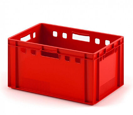 Ящик пластиковый Е3 600х400х300 мм (Красный)