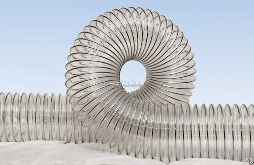 Воздуховод из полиуретана PU-0.4мм - 50 гибкий, армирован стальной упругой спиралью