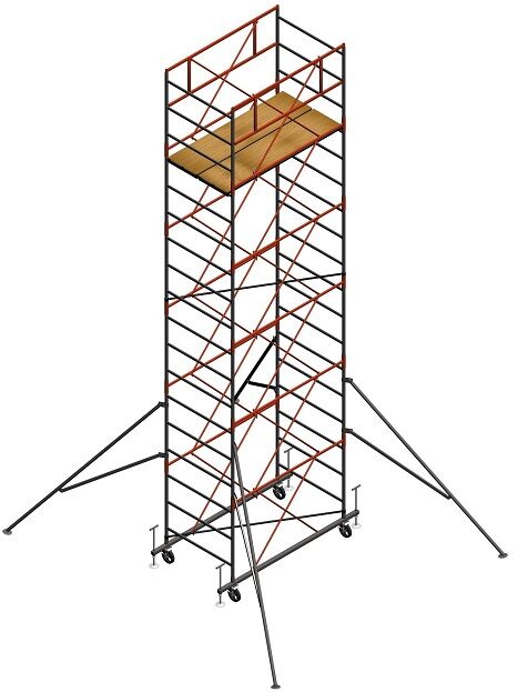 Вышка-тура строительная 1 баз.блок +1 секция "ЯРУС-400" 1,5 м-2,7 м
